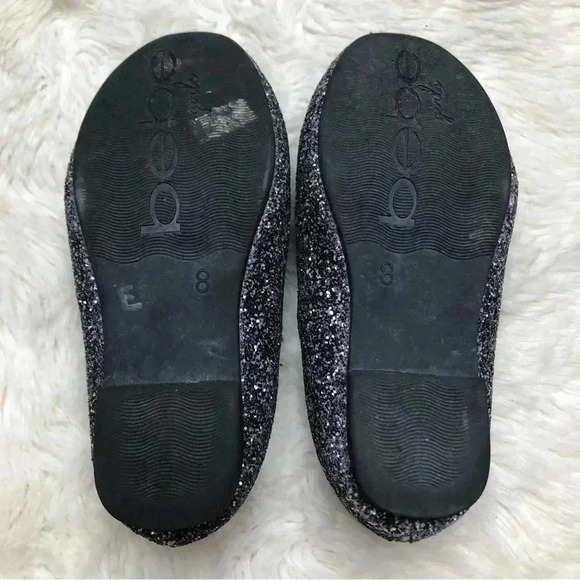 Bebe Toddler Glitter Flats Black Size 8 - Picture 9 of 16